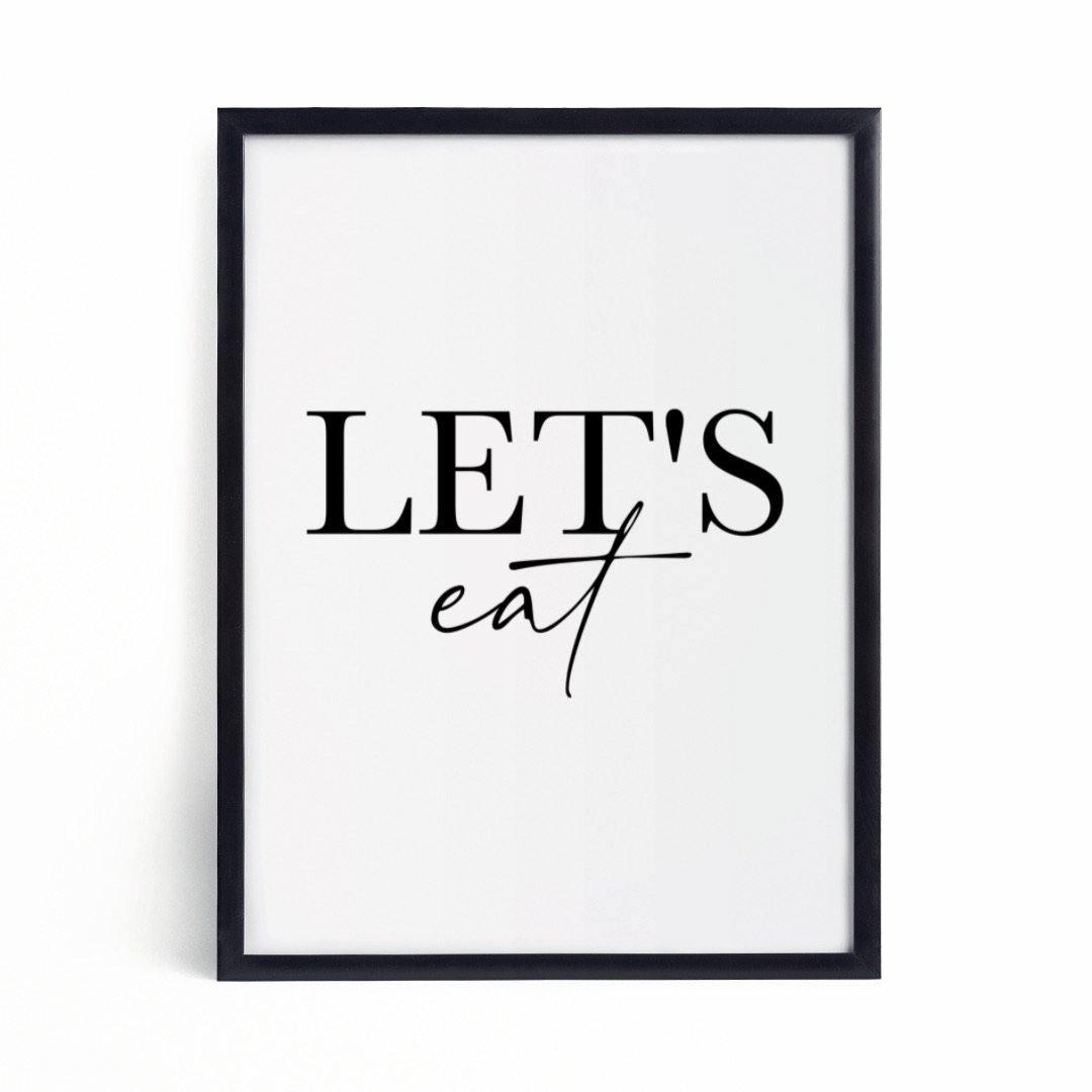 ‘Bon appetit’ ‘Let’s eat’ - Set of 2 Quote Prints - Chic Prints