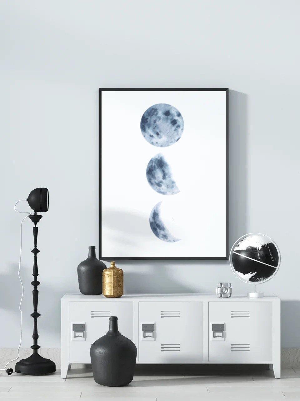 ‘Eclipse’ (Navy) - Art Print-Chic Prints