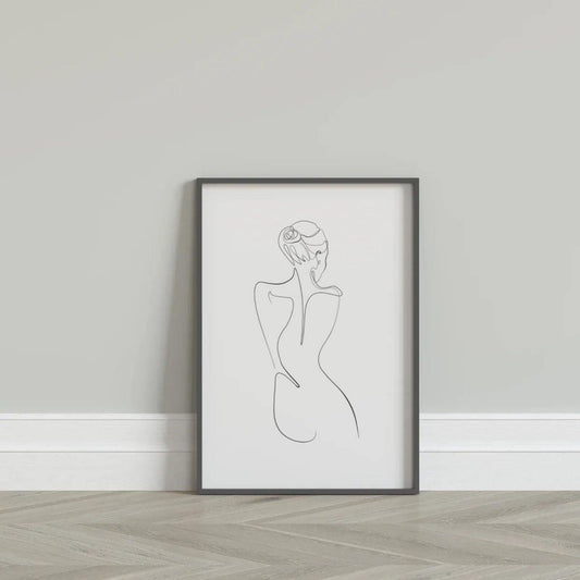 ‘Lady 4’ - Line art print-Chic Prints