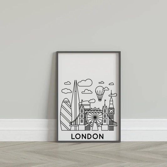 ‘London’ - Line Art Print-Chic Prints