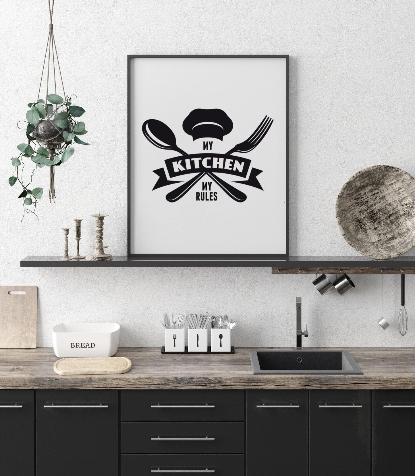 My kitchen my rules- Kitchen Print - Chic Prints