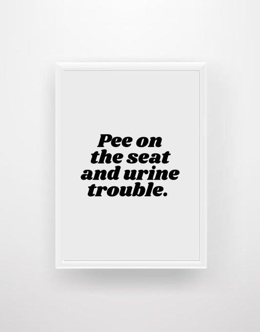 Pee on the seat and urine trouble - Chic Prints