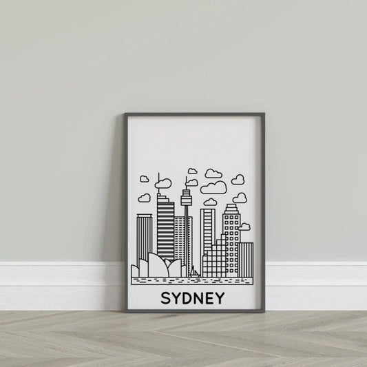 ‘Sydney’ - Line Art Print-Chic Prints